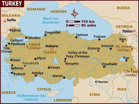 turkey map
